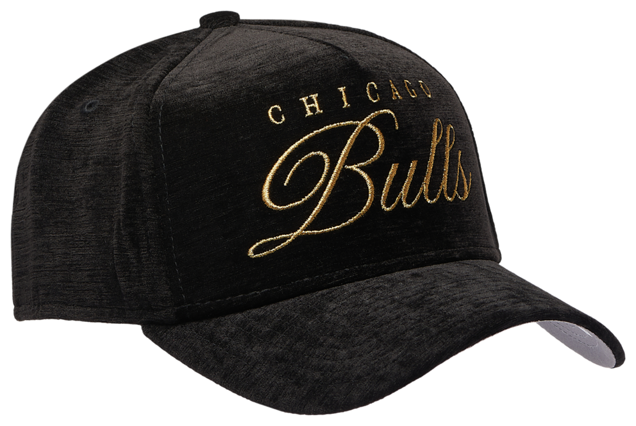 New Era Bulls 940 A Frame Velvet Script Cap Image 3 of 5. Tap to open photo gallery.