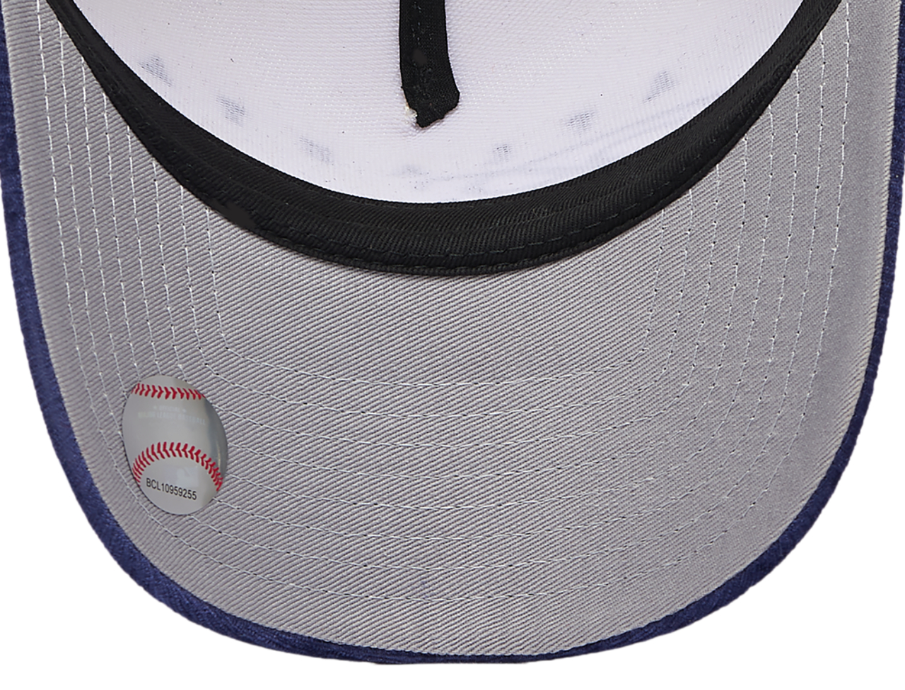 New Era Braves 2 Tone Velvet Scrip Cap Image 5 of 5. Tap to open photo gallery.