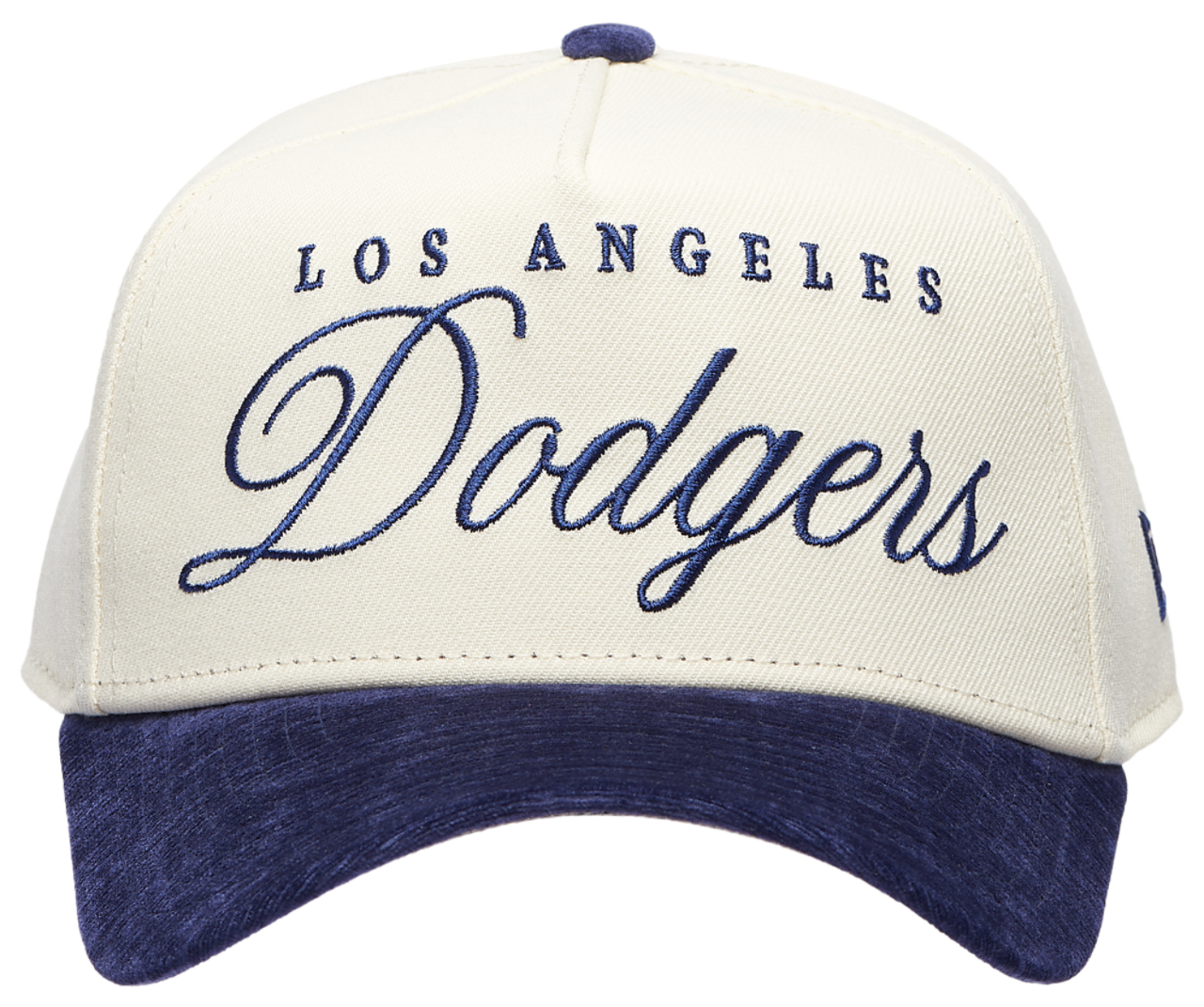 New Era Dodgers 2 Tone Velvet Script Cap Image 2 of 5. Tap to open photo gallery.