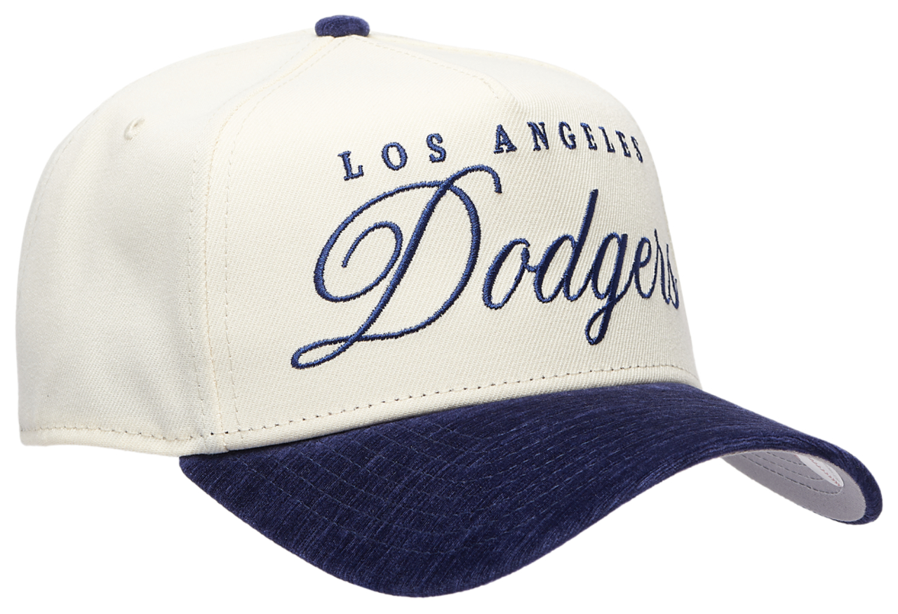 New Era Dodgers 2 Tone Velvet Script Cap Image 3 of 5. Tap to open photo gallery.