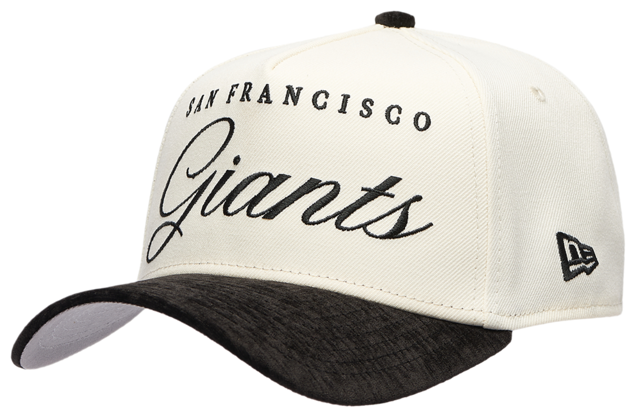 New Era Giants 2 Tone Velvet Script Cap Image 1 of 5. Tap to open photo gallery.