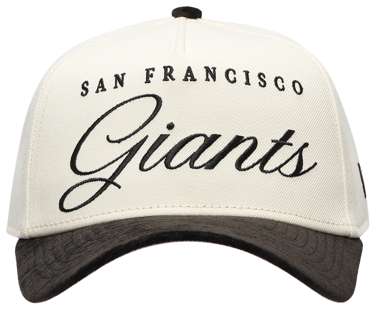 New Era Giants 2 Tone Velvet Script Cap Image 2 of 5. Tap to open photo gallery.