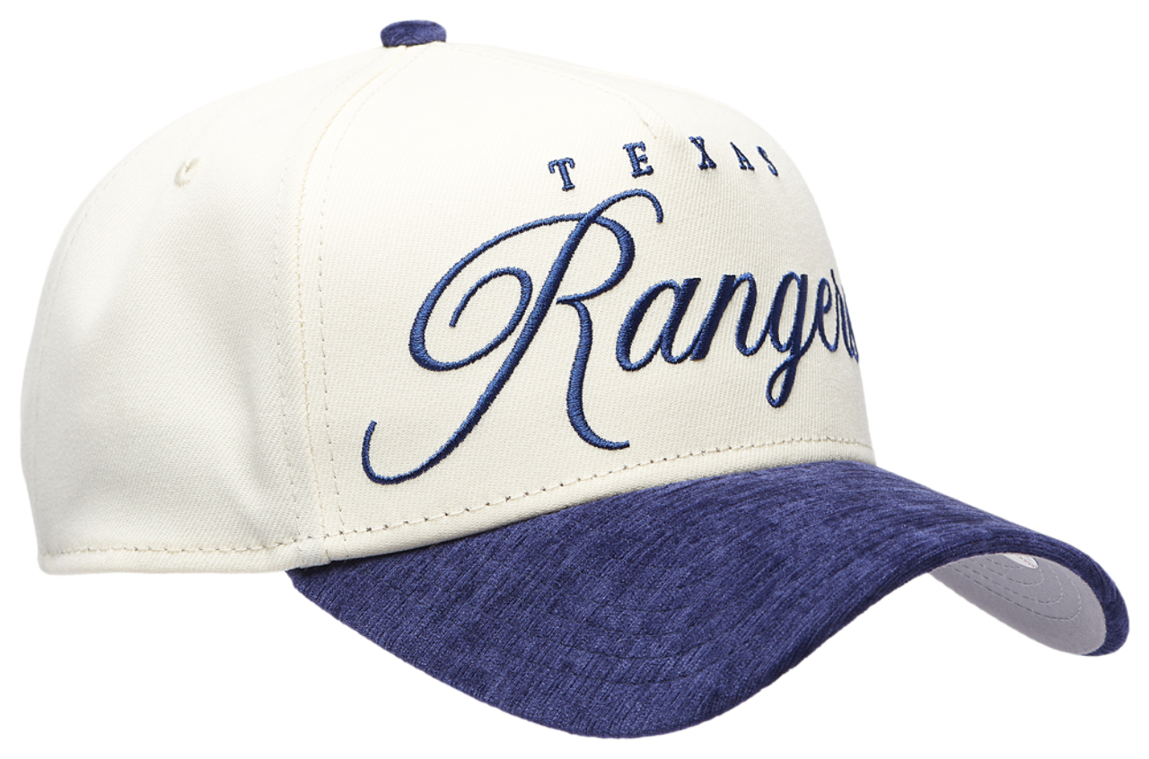 New Era Rangers 2 Tone Velvet Script Cap Image 3 of 5. Tap to open photo gallery.