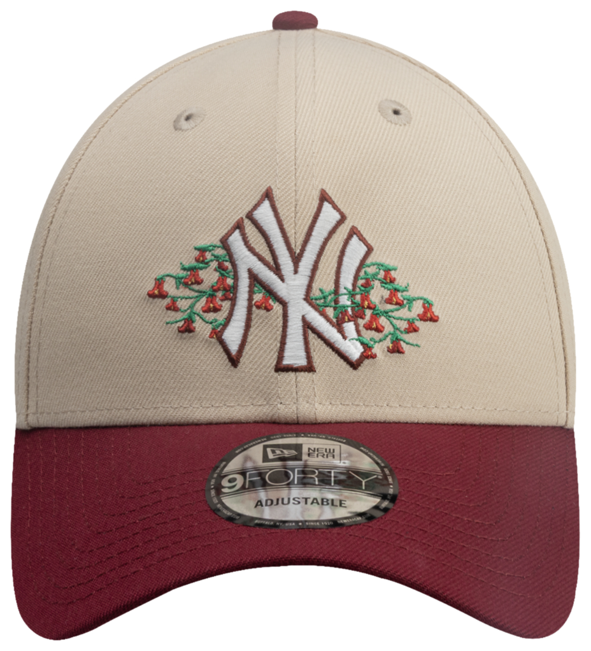 New Era Braves 940 A Frame Chenille Pop Cap Image 2 of 5. Tap to open photo gallery.