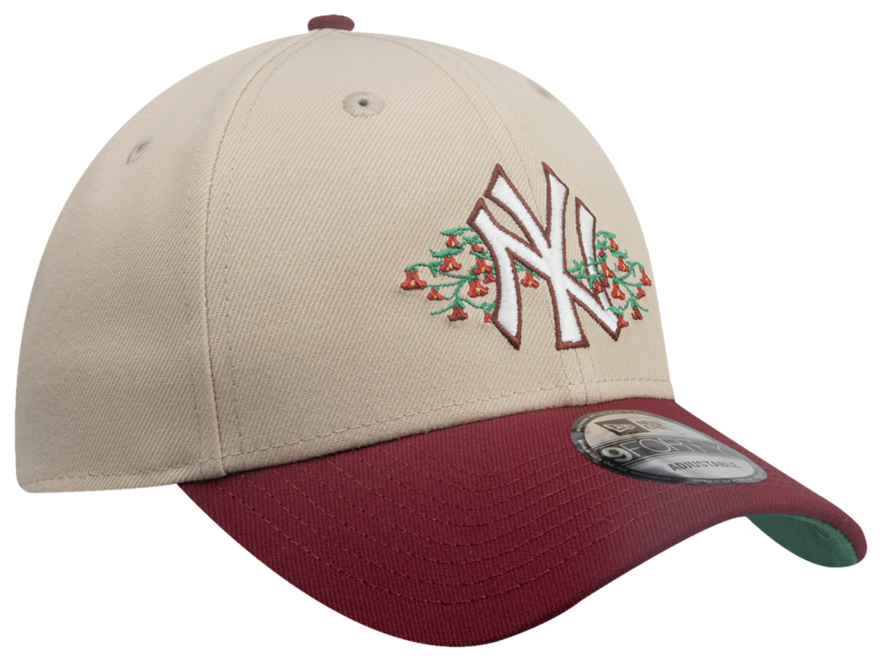 New Era Braves 940 A Frame Chenille Pop Cap Image 3 of 5. Tap to open photo gallery.