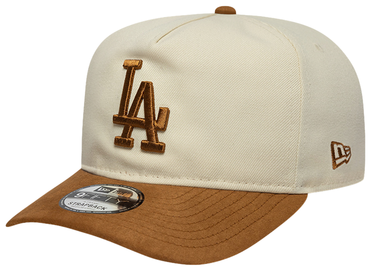 New Era Dodgers 9FIFTY A Frame Suede Visor Cap - Men's | Foot Locker