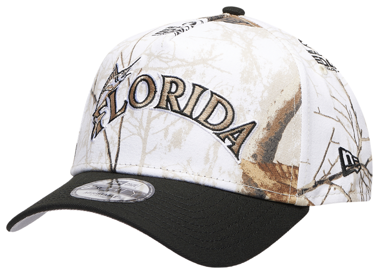 New Era Marlins 9FORTY A-Frame Snow Realtree Cap Image 1 of 5. Tap to open photo gallery.