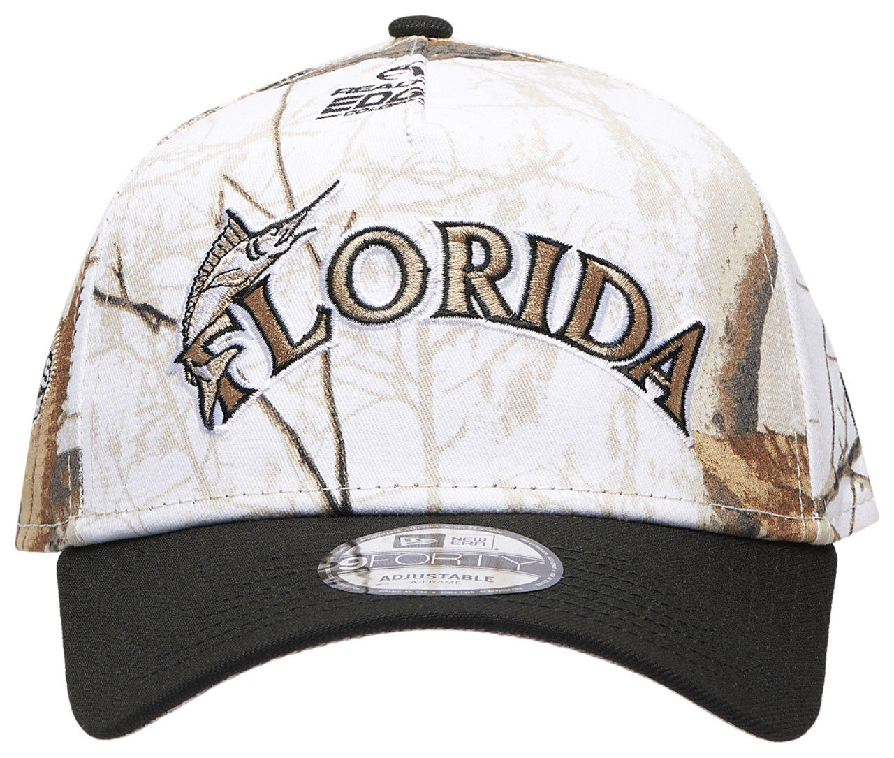 New Era Marlins 9FORTY A-Frame Snow Realtree Cap Image 2 of 5. Tap to open photo gallery.