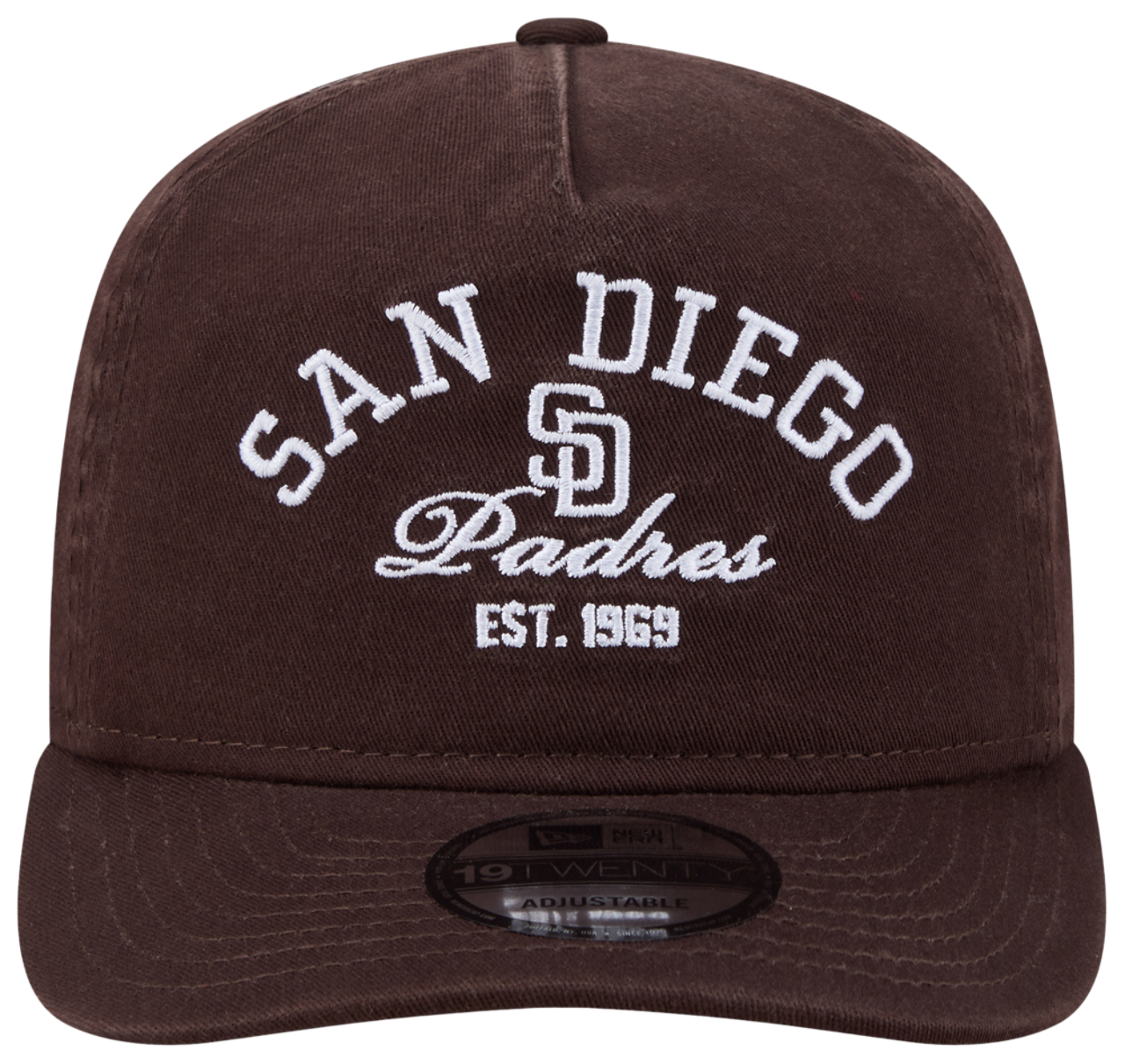 New Era Padres 19TWENTY Stacked Cap Image 2 of 7. Tap to open photo gallery.