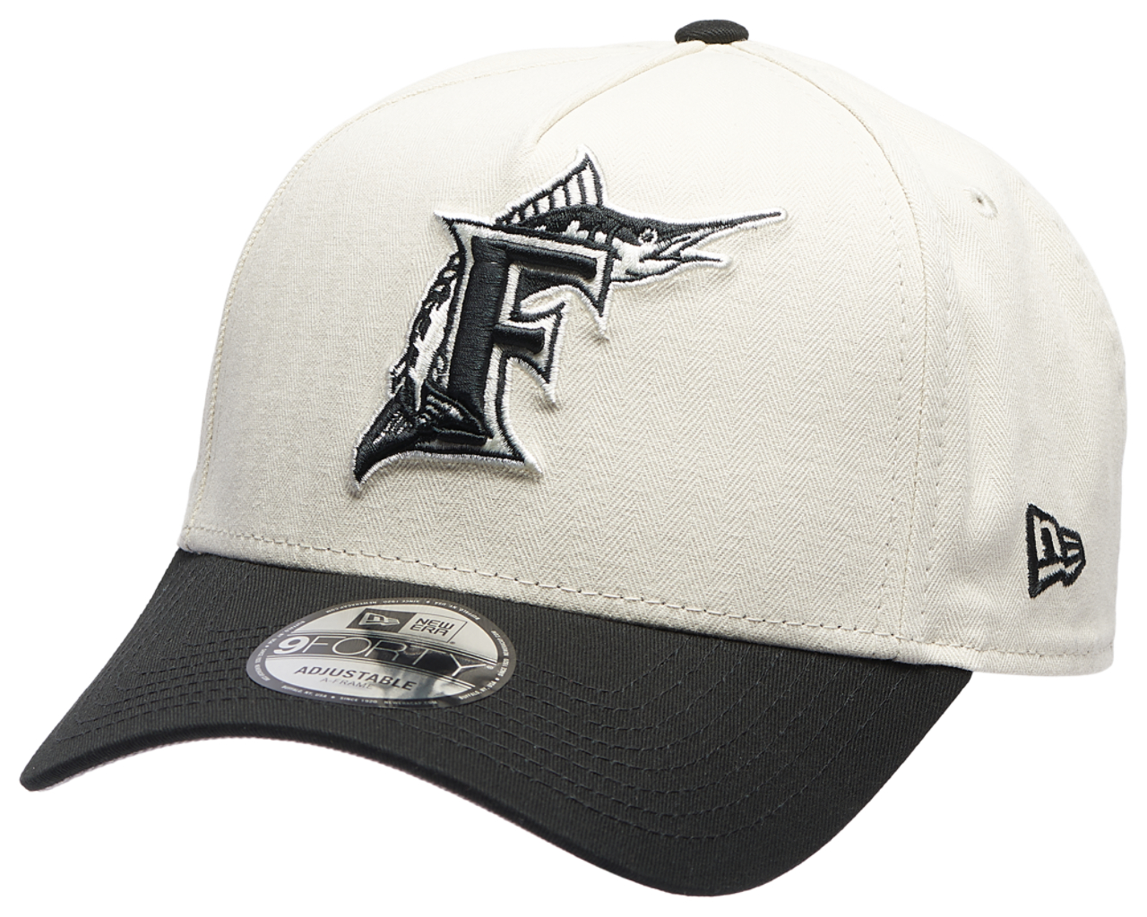 New Era Marlins 940AF Herringbone Cap Image 1 of 5. Tap to open photo gallery.