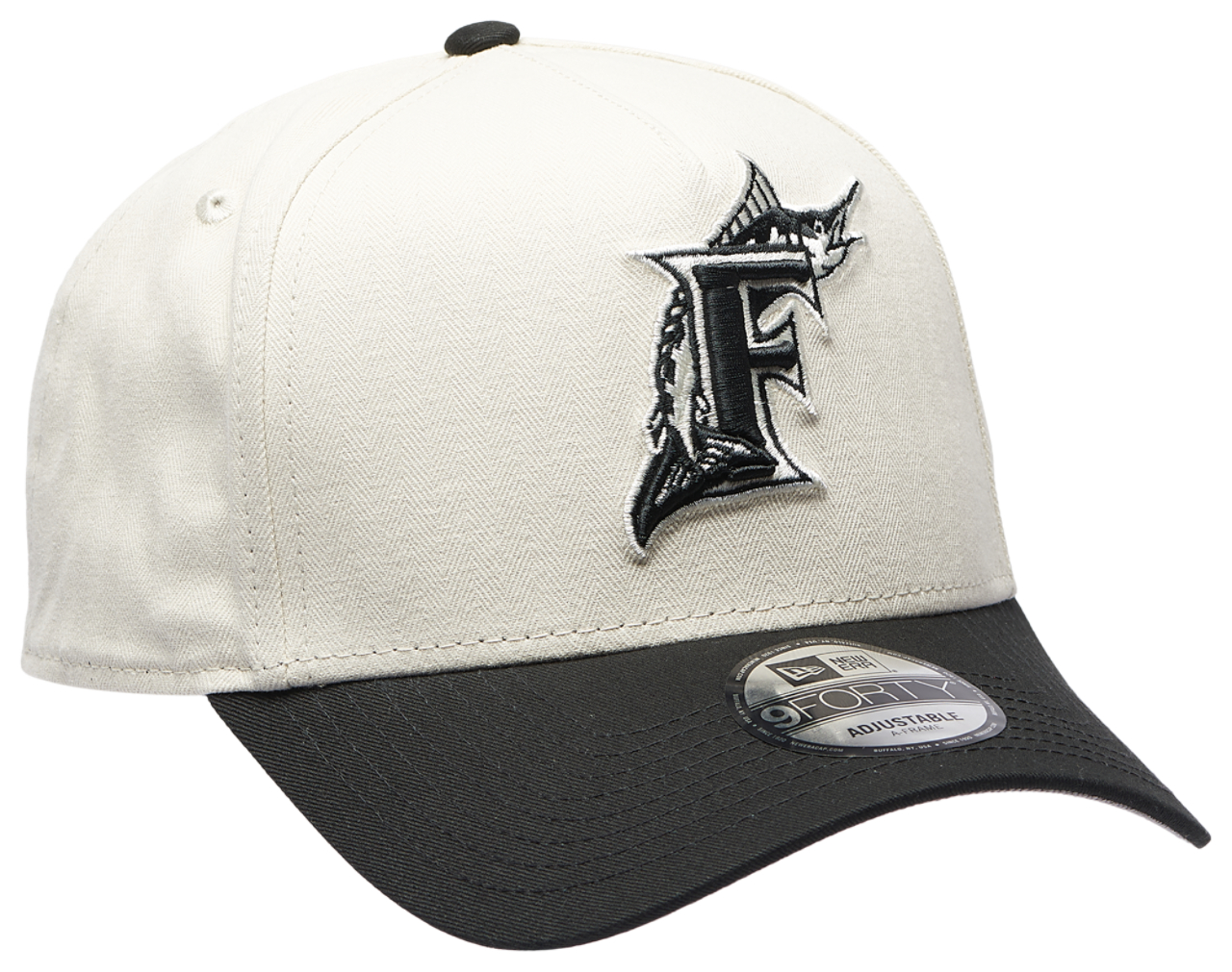 New Era Marlins 940AF Herringbone Cap Image 3 of 5. Tap to open photo gallery.