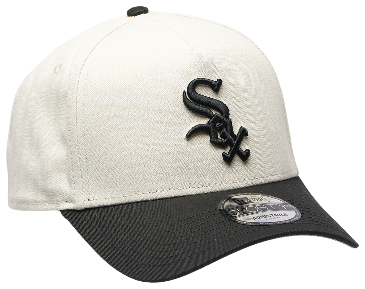 New Era White Sox 940AF Herringbone Cap Image 3 of 5. Tap to open photo gallery.