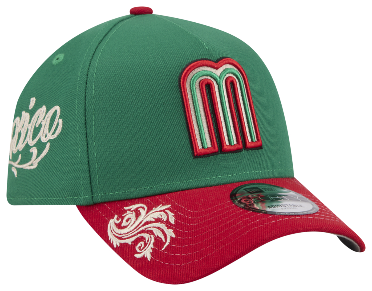 New Era Mexico 9FORTY A-Frame Script Wordmark Cap Image 3 of 7. Tap to open photo gallery.