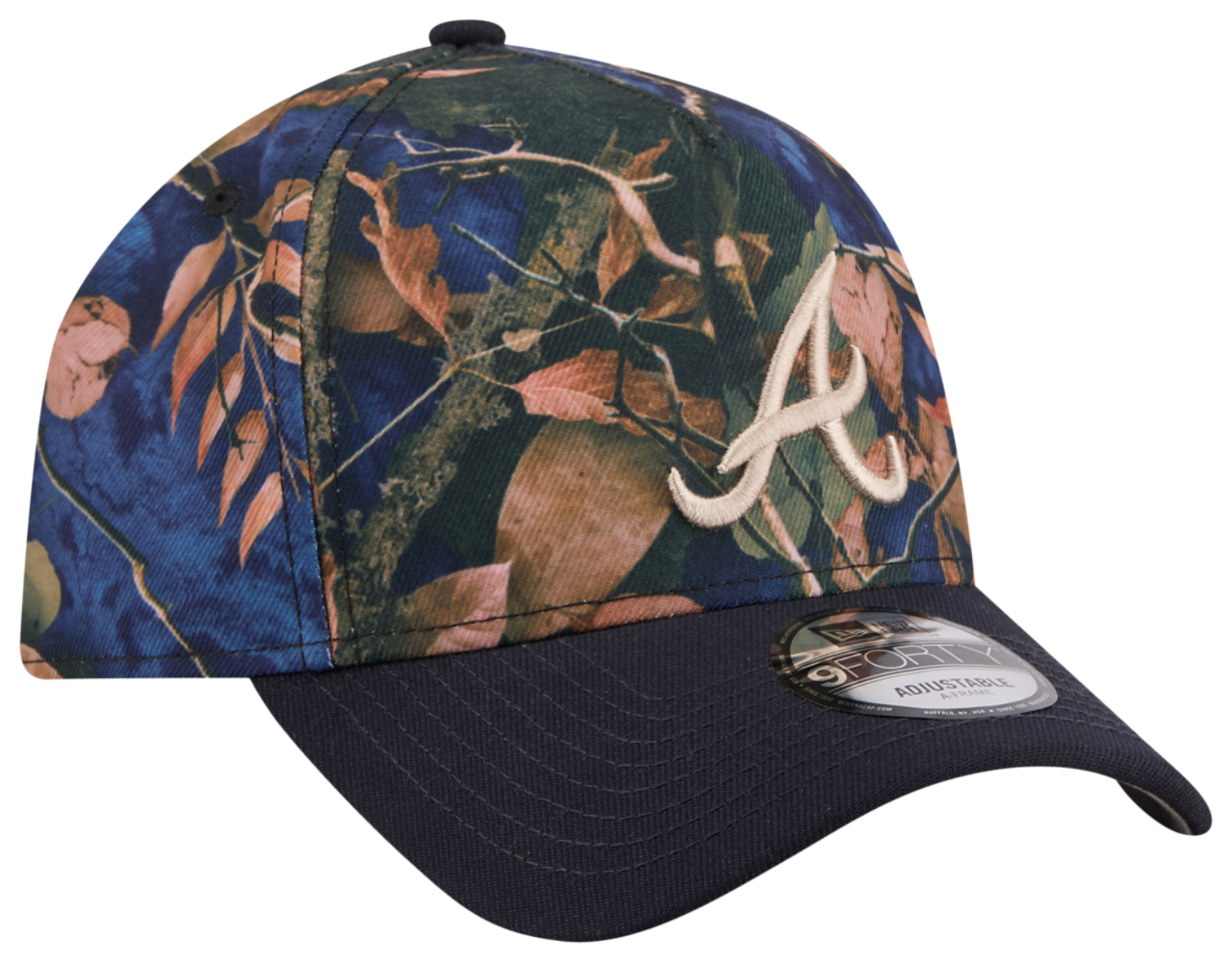New Era Braves 9FORTY A-Frame Leaves Cap Image 3 of 7. Tap to open photo gallery.