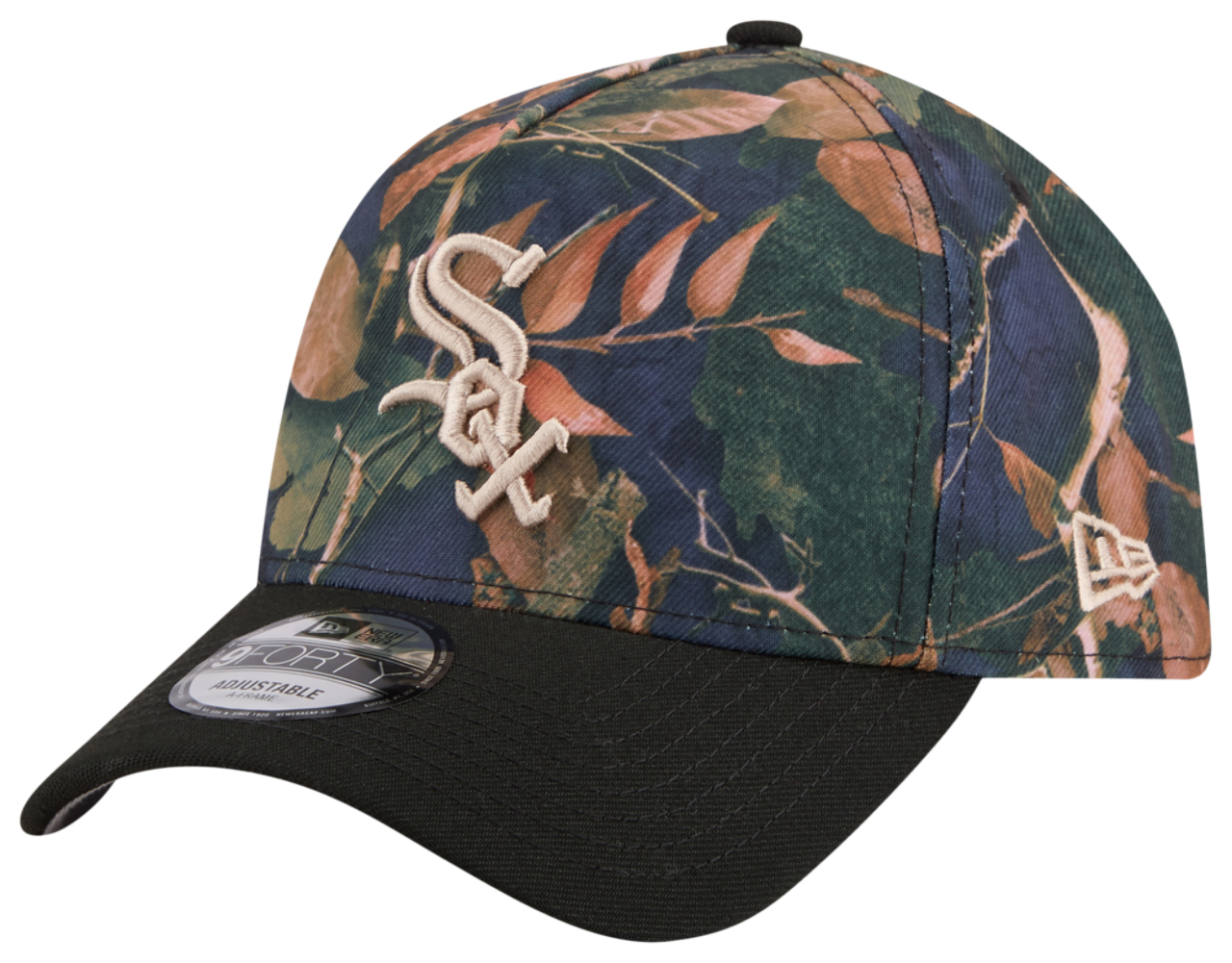 New Era White Sox 9FORTY A-Frame Leaves Cap Image 1 of 7. Tap to open photo gallery.