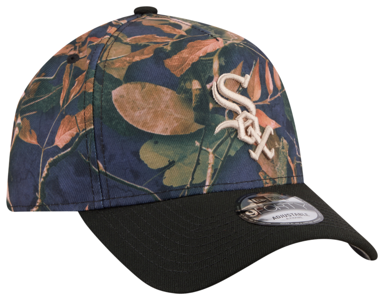 New Era White Sox 9FORTY A-Frame Leaves Cap Image 3 of 7. Tap to open photo gallery.