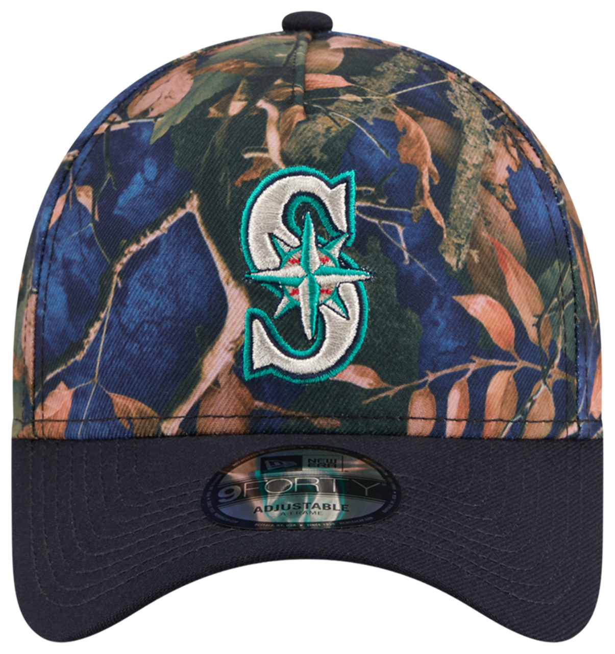 New Era Mariners 9FORTY A-Frame Leaves Cap Image 2 of 7. Tap to open photo gallery.