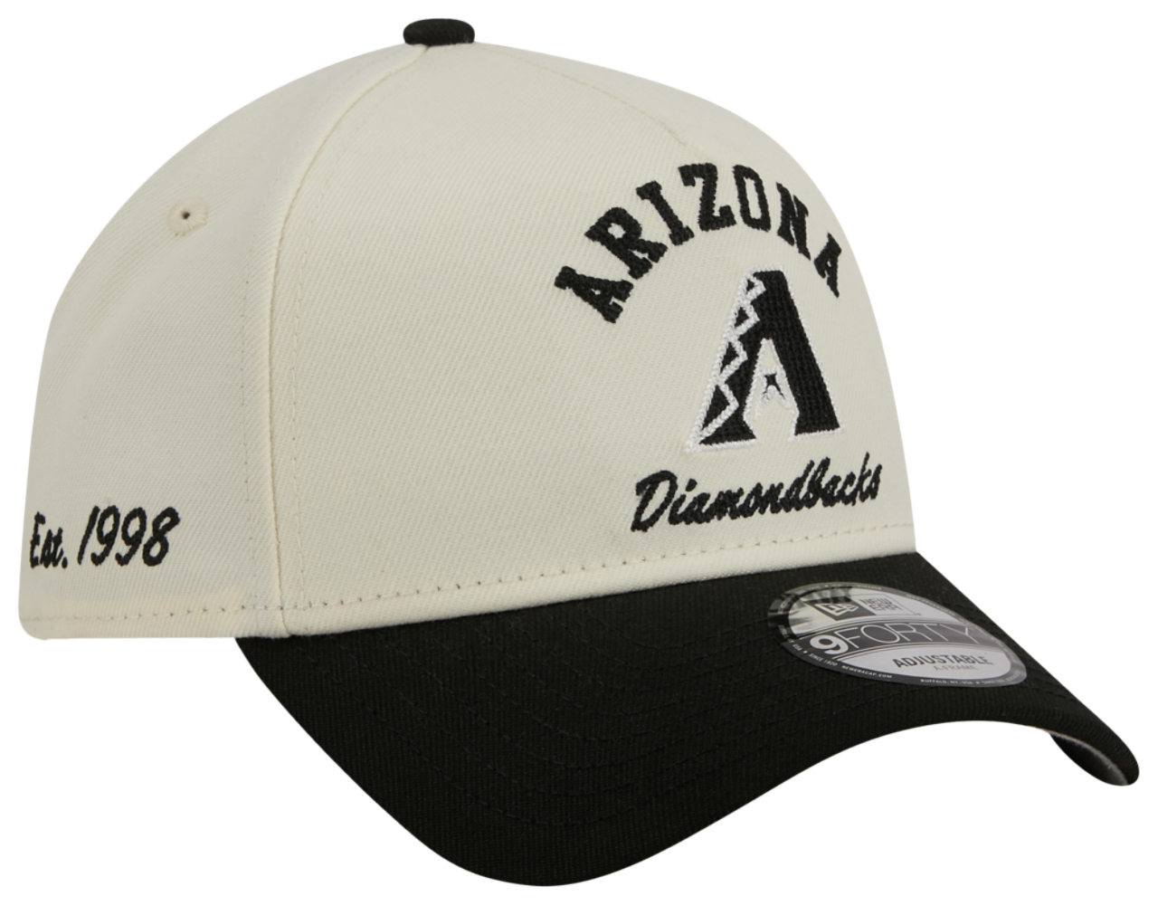 New Era Diamondbacks 9FORTY A-Frame UPSD Arch Cap Image 3 of 7. Tap to open photo gallery.