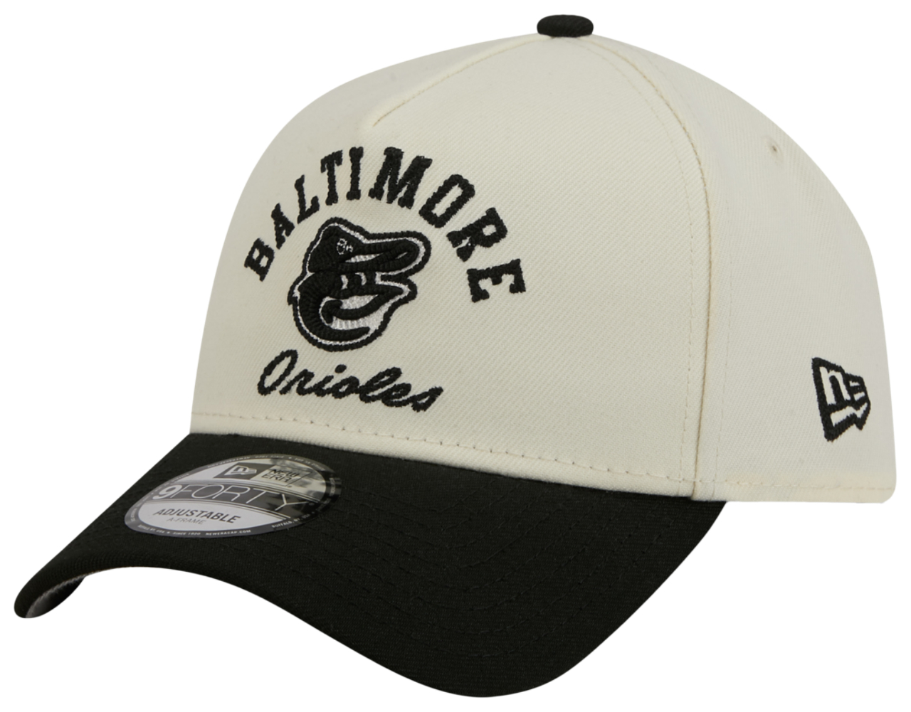 New Era Orioles 9FORTY A-Frame UPSD Arch Cap Image 1 of 7. Tap to open photo gallery.