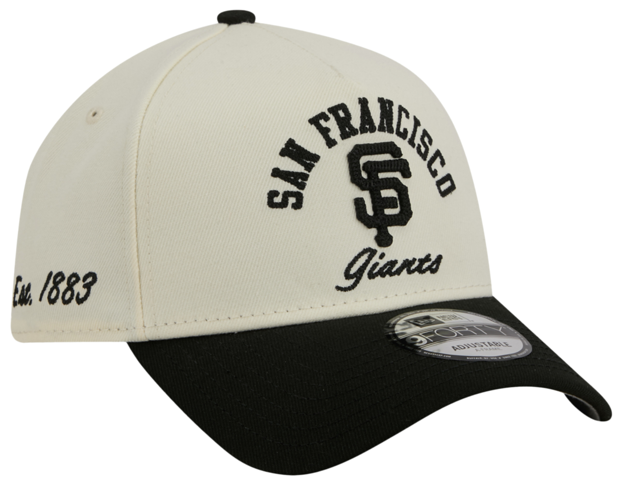 New Era Giants 9FORTY A-Frame UPSD Arch Cap Image 3 of 7. Tap to open photo gallery.