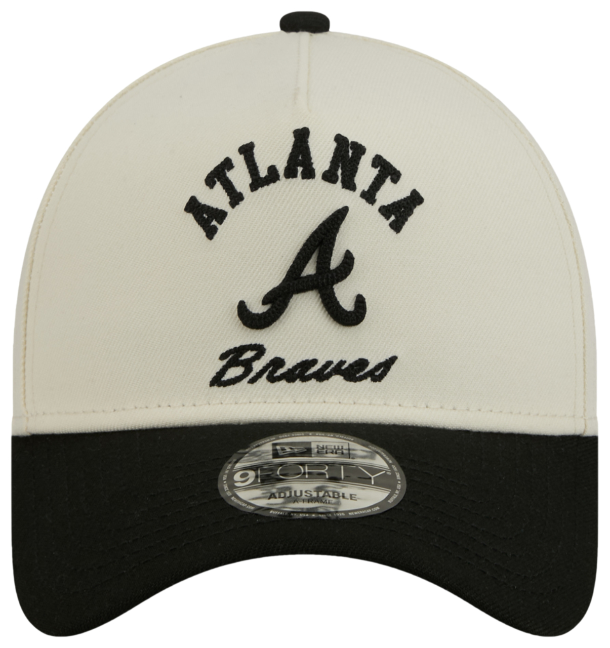 New Era Braves 9FORTY A-Frame Arch Cap Image 2 of 7. Tap to open photo gallery.