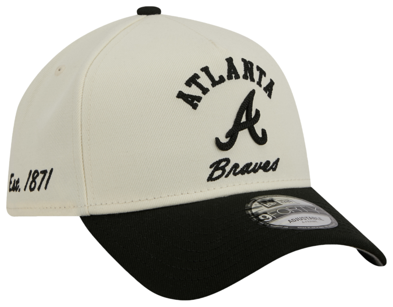 New Era Braves 9FORTY A-Frame Arch Cap Image 3 of 7. Tap to open photo gallery.