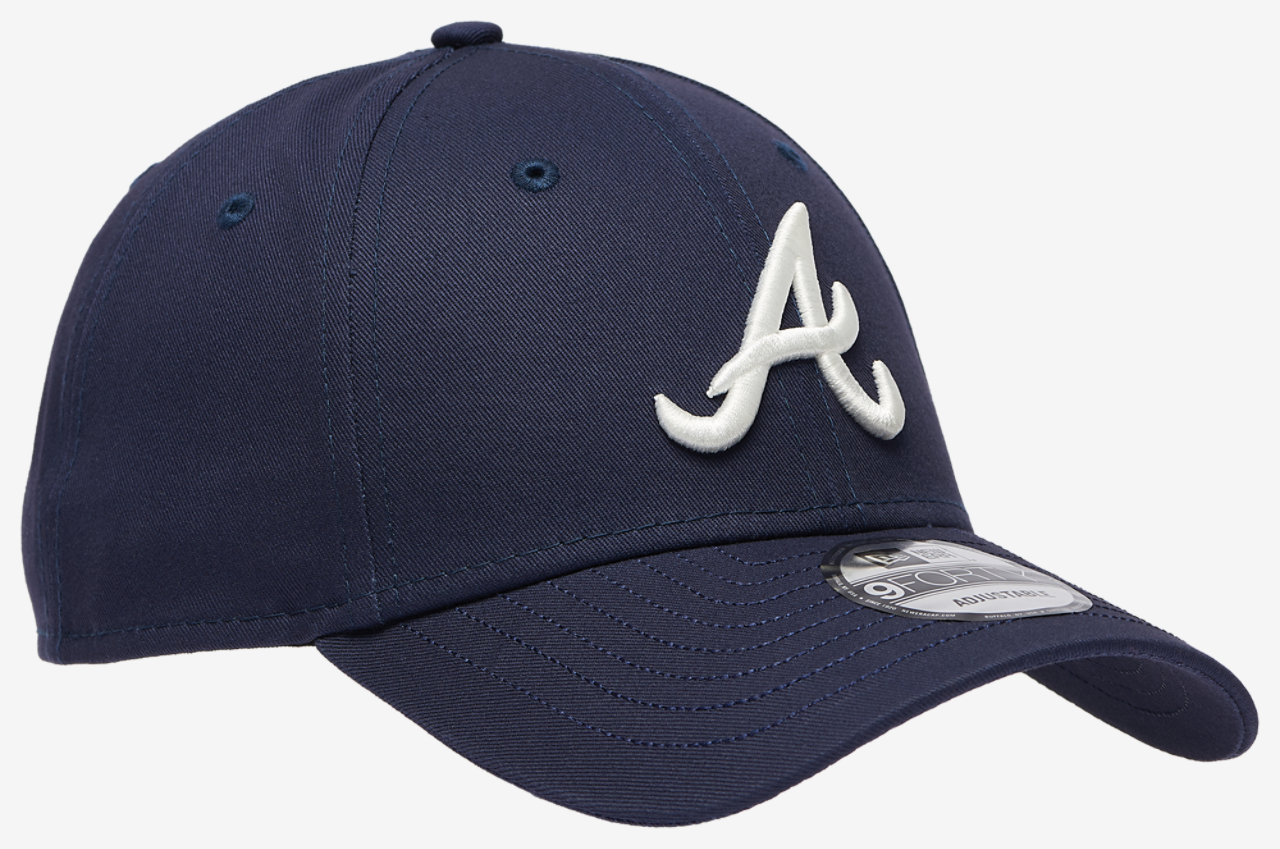 New Era Braves Visor Script 9FORTY Cap Image 3 of 5. Tap to open photo gallery.