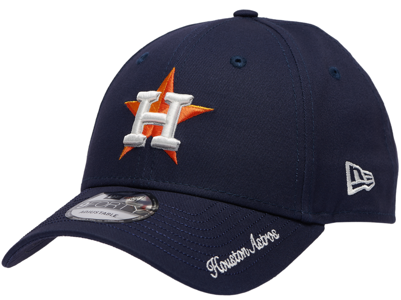 New Era Astros Visor Script 9FORTY Cap Image 1 of 5. Tap to open photo gallery.