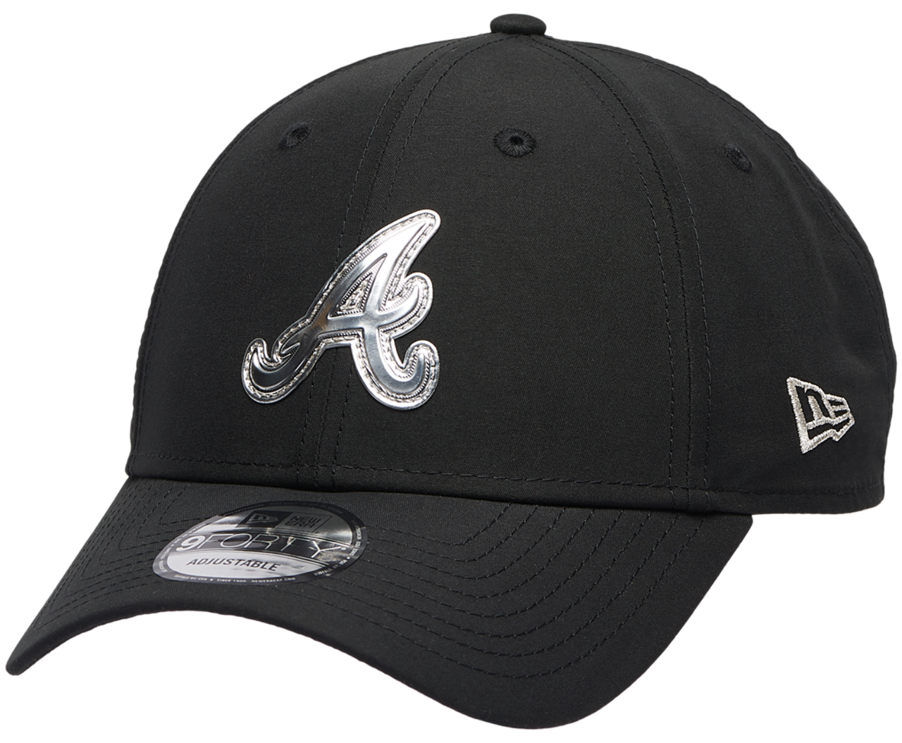 New Era Braves Pin 9FORTY Cap Image 1 of 5. Tap to open photo gallery.
