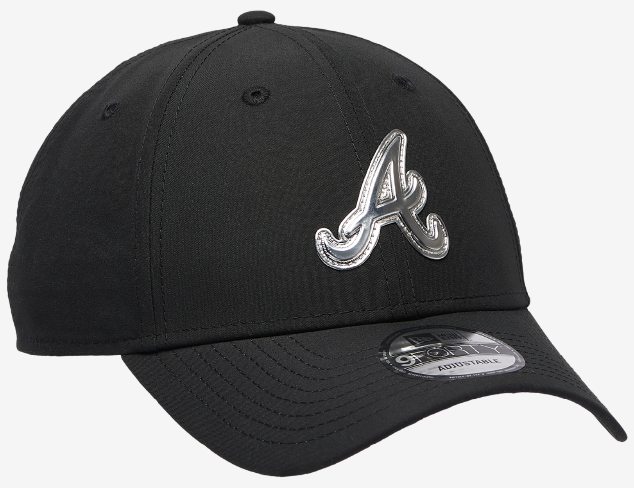 New Era Braves Pin 9FORTY Cap Image 3 of 5. Tap to open photo gallery.
