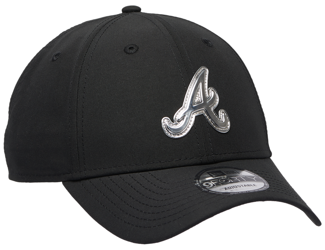 New Era Braves Pin 9FORTY Cap Image 3 of 5. Tap to open photo gallery.