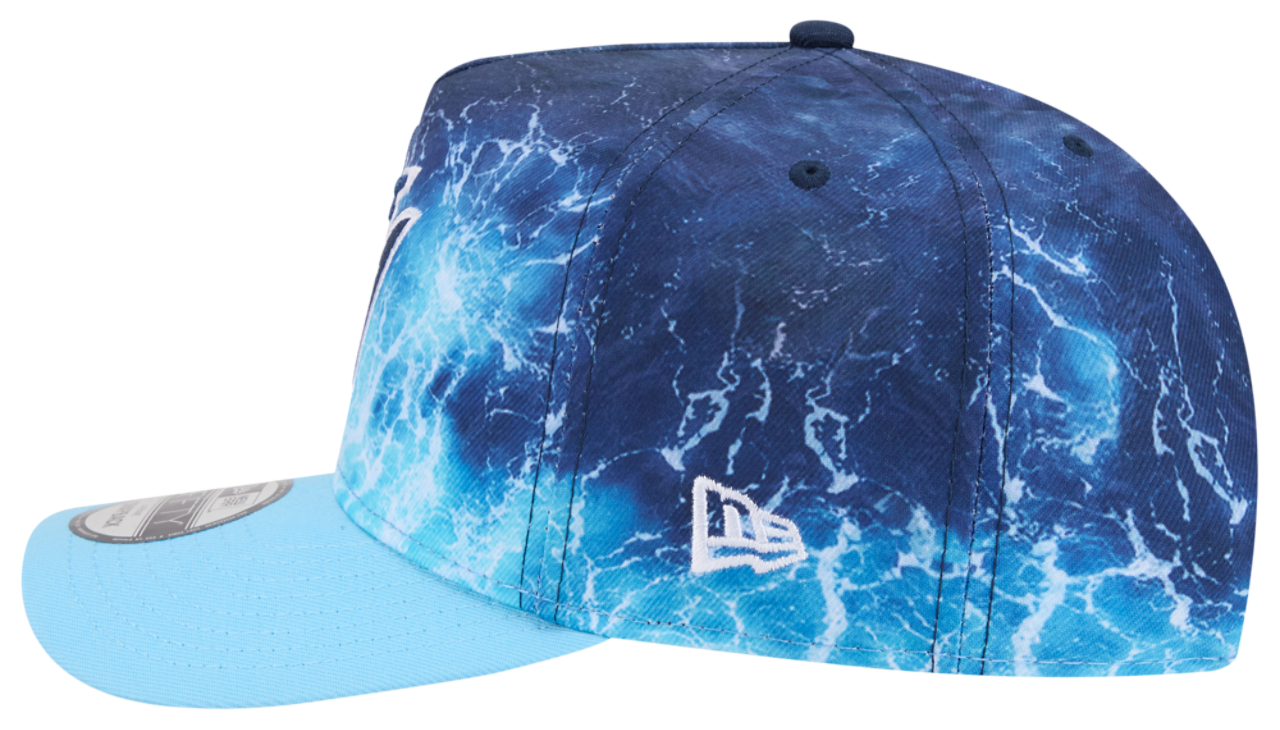 New Era Marlins Deep Water 950 A Frame Cap Image 5 of 7. Tap to open photo gallery.