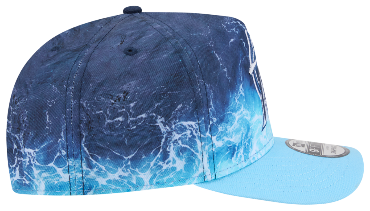 New Era Marlins Deep Water 950 A Frame Cap Image 6 of 7. Tap to open photo gallery.