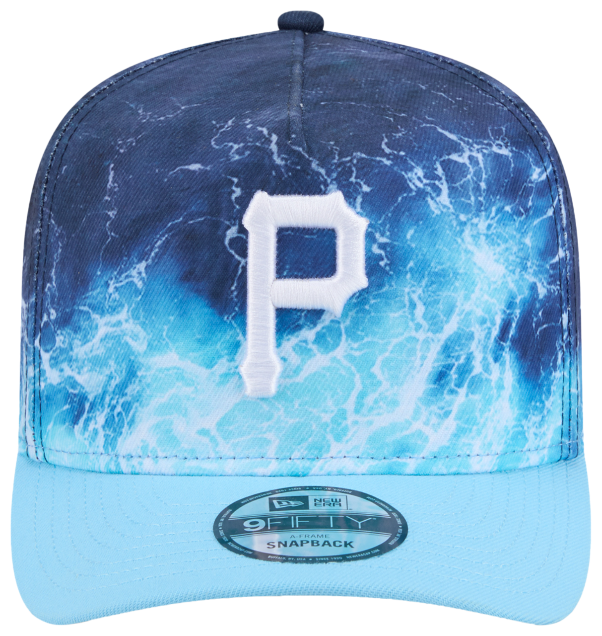 New Era Pirates Deep Water 950 A Frame Cap Image 2 of 7. Tap to open photo gallery.