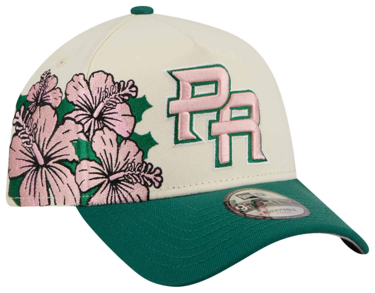 New Era Puerto Rico 940AF Pink Floral Cap Image 3 of 7. Tap to open photo gallery.