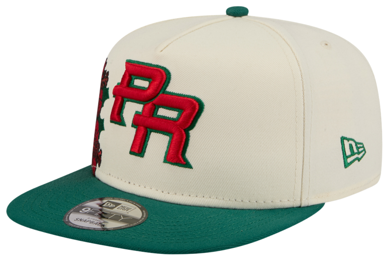 ❤️?? NEW ERA PUERTO RICO 9FIFTY SNAPBACK HAT GREEN RED ??? Puerto Rico Red Flower 9FIFTY A-Frame Snapback – New Era Cap main image 4