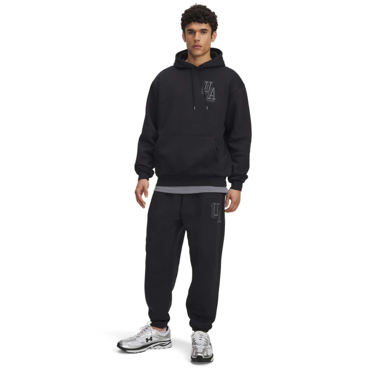 Under Armour Icon Fleece Graphic Joggers Image 3 of 3. Tap to open photo gallery.