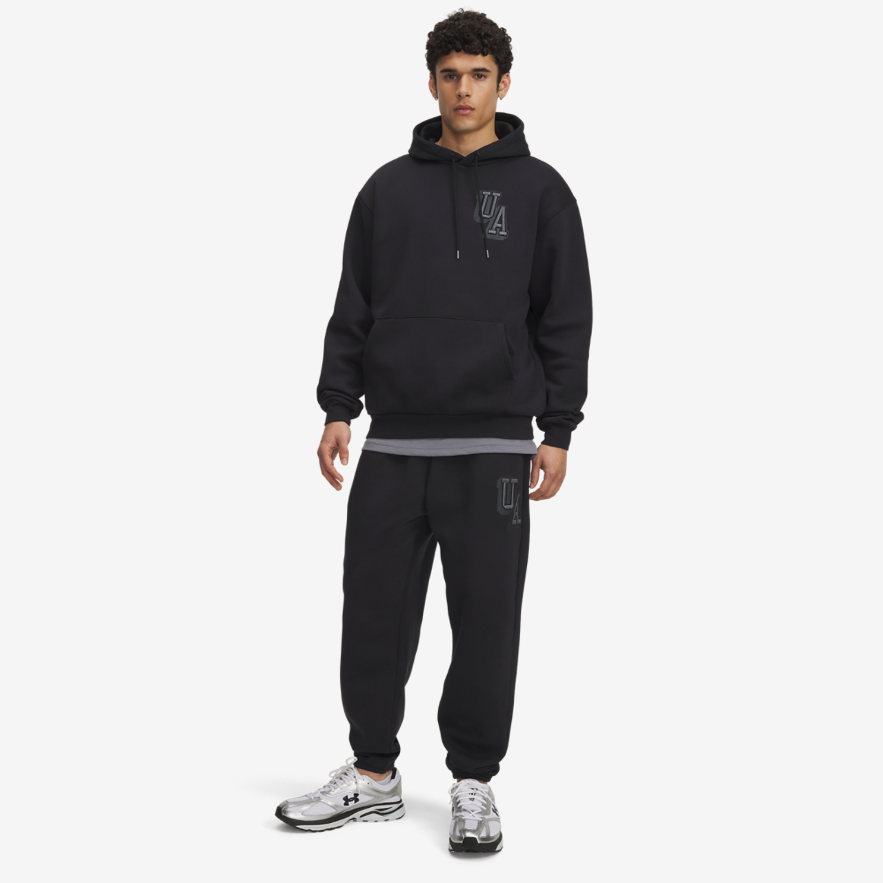Under Armour Icon Fleece Graphic Joggers Image 3 of 3. Tap to open photo gallery.