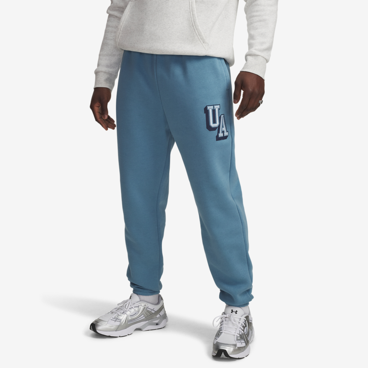 Under Armour Icon Fleece Graphic Joggers Image 3 of 3. Tap to open photo gallery.