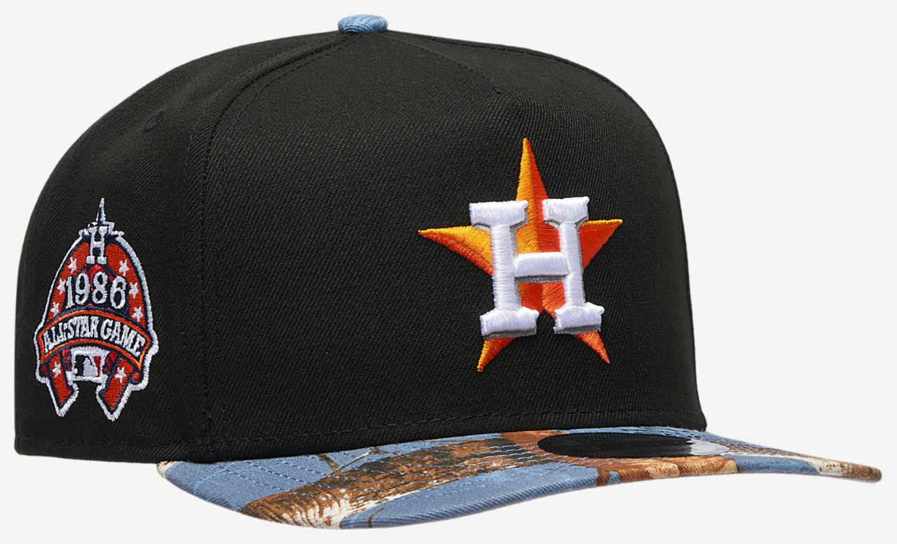New Era Astros 950AF RealTree Blue Cap Image 3 of 5. Tap to open photo gallery.