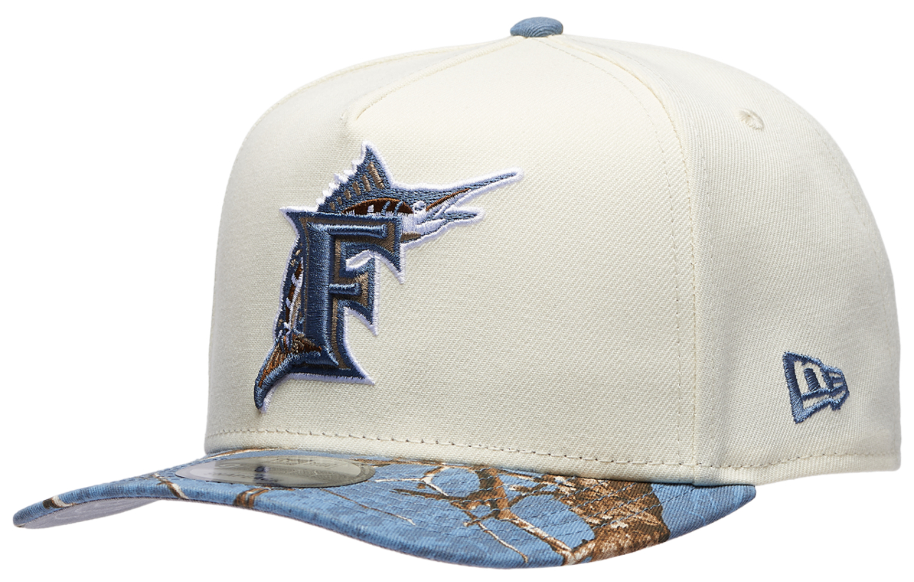 New Era Marlins 950AF RealTree Blue Cap - Men's | Foot Locker