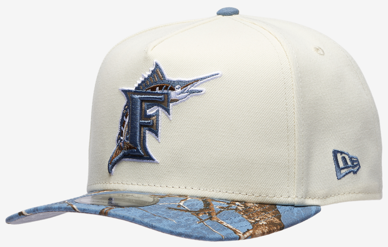 New Era Marlins 950AF RealTree Blue Cap Image 1 of 5. Tap to open photo gallery.