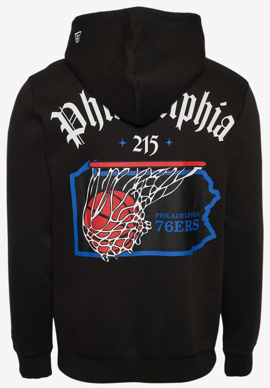 New Era 76ers Pullover Hoodie Image 2 of 4. Tap to open photo gallery.