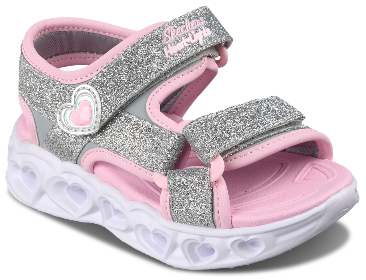 Skechers Lighted Double Strap Sandals Image 3 of 7. Tap to open photo gallery.