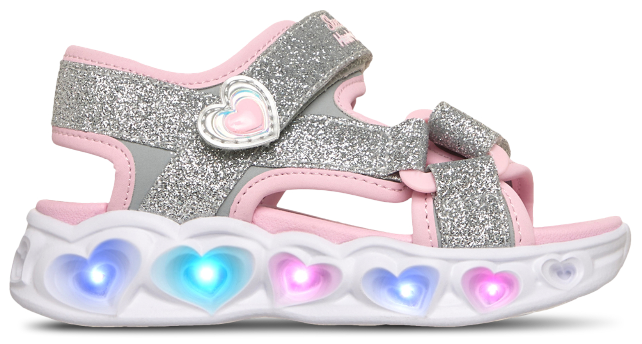 Skechers Lighted Double Strap Sandals Image 6 of 7. Tap to open photo gallery.