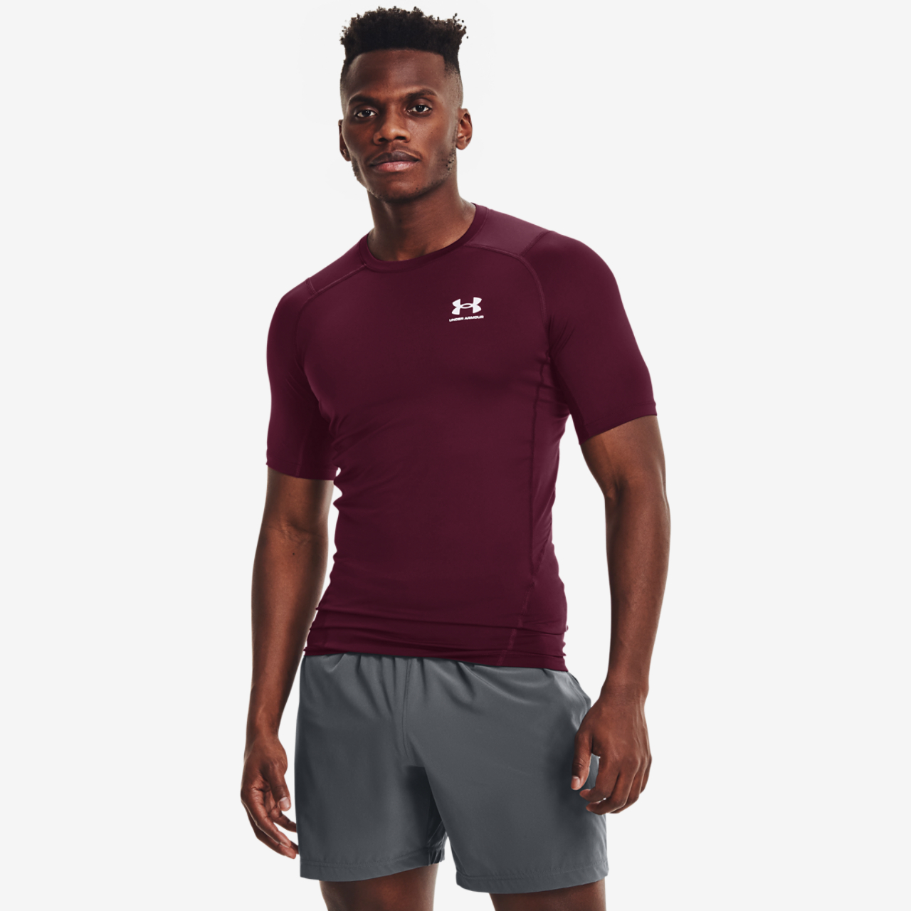 Under Armour HeatGear Armour Compression S/S Football T-Shirt Image 1 of 4. Tap to open photo gallery.