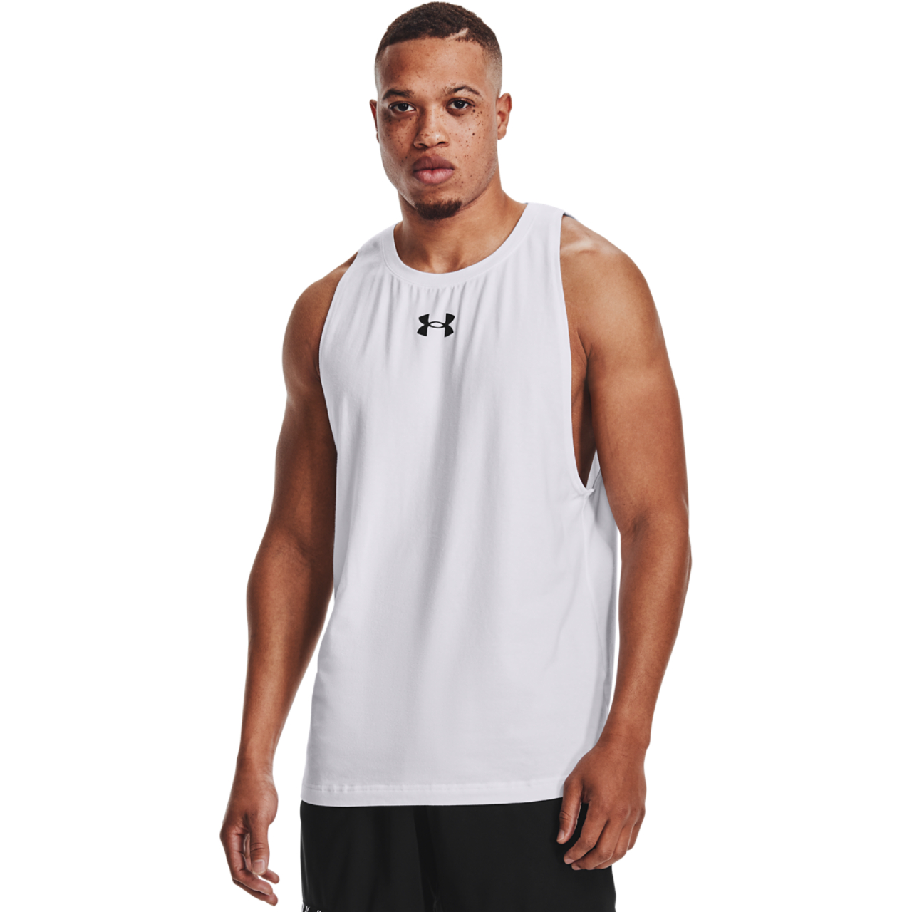 Under Armour Baseline Cotton Basketball Tank Image 1 of 5. Tap to open photo gallery.
