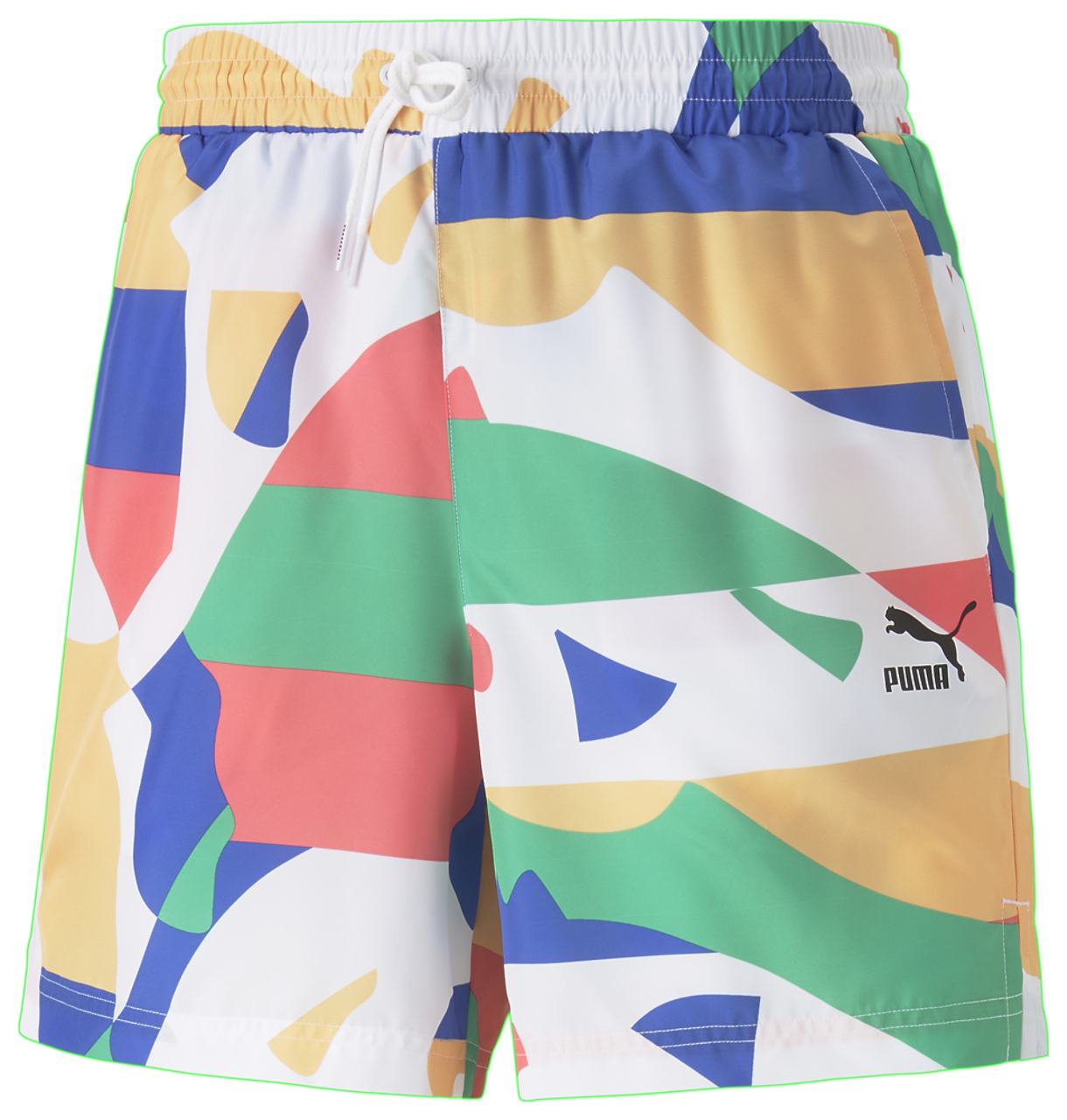 PUMA Worldwide AOP 6 Woven Shorts Image 1 of 3. Tap to open photo gallery.