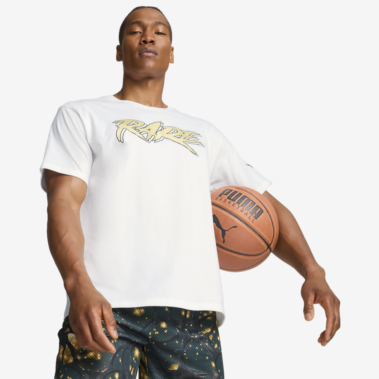 PUMA Footlocker 50th Anniversary Melo Logo T-Shirt Image 1 of 5. Tap to open photo gallery.