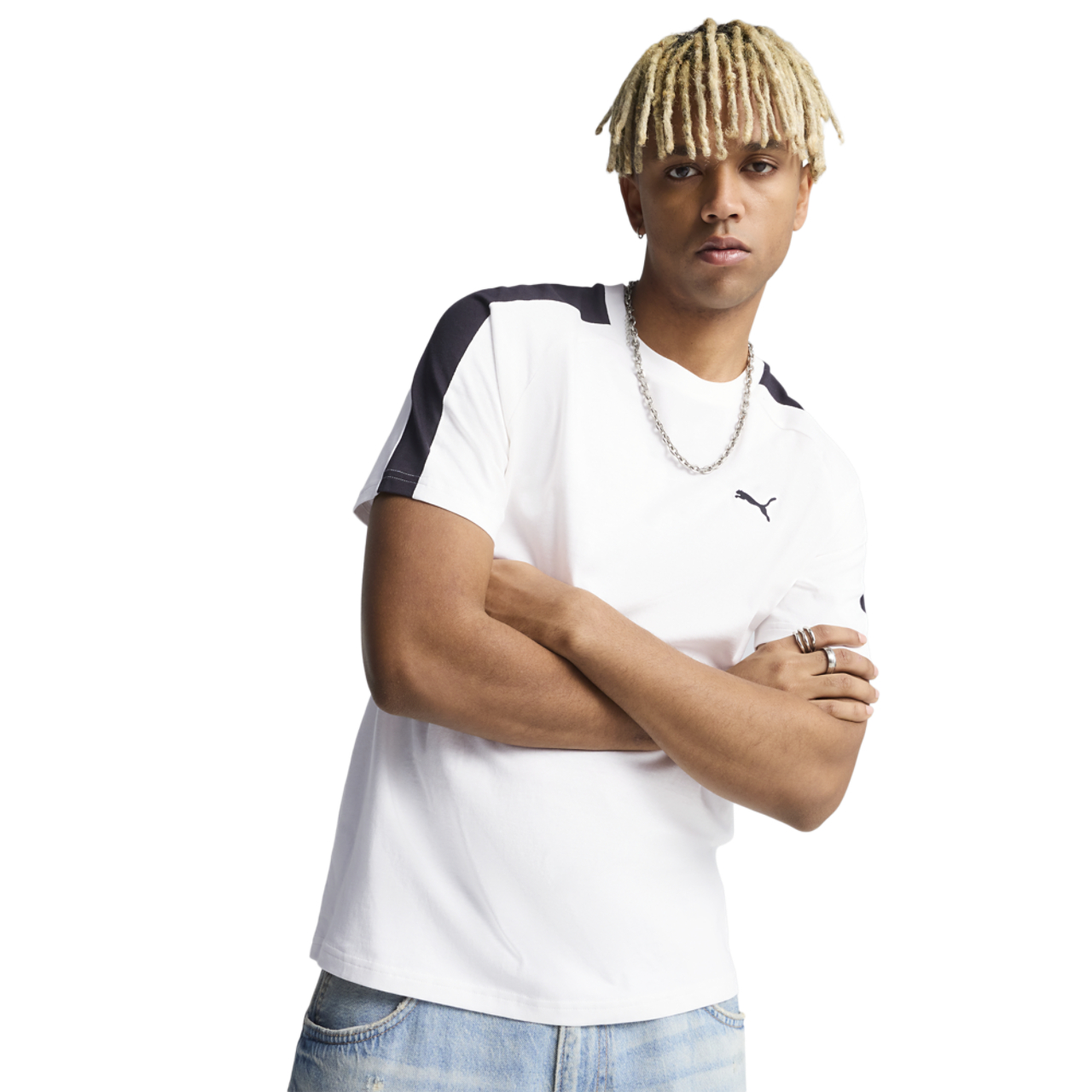 PUMA T7 T-Shirt Image 1 of 5. Tap to open photo gallery.